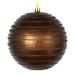 Vickerman 528037 - 4.75" Chocolate Candy Glitter Ball Christmas Tree Ornament (4 pack) (N187775D)