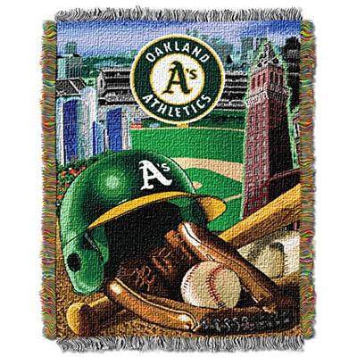 The Northwest Company MLB Oakland Athletics Home Field Advantage Woven Tapestry Throw, 48" x 60