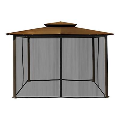 Paragon Outdoor GZ584ECK 10 x 12 ft. Santa Fe Gazebo with Mosquito Netting (Cocoa Canopy)