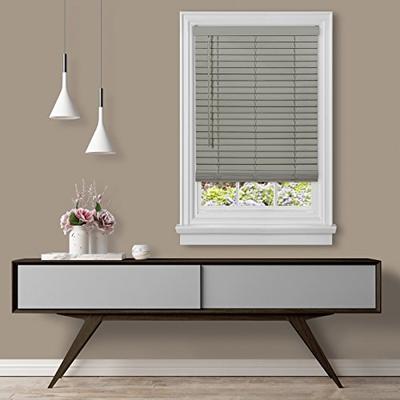 Achim Home Furnishings Cordless GII Madera Falsa 2" Faux Wood Plantation Blind 35" x 64", Grey