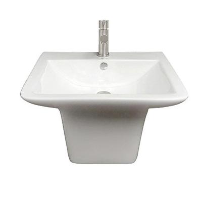 Whitehaus Collection WHKN1148A Isabella Collection Wall Mount Basin with Integrated Rectangular Bowl