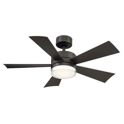 Modern Forms Wynd Outdoor Rated 42 Inch Ceiling Fan with Light Kit - FR-W1801-42L-35-BZ