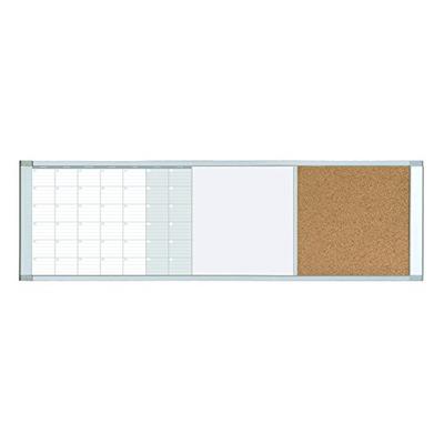 MasterVision Magnetic Gold Ultra Dry Erase/Cork Bulletin Cubicle Calendar Board, 48 x 18 Inches (XA4