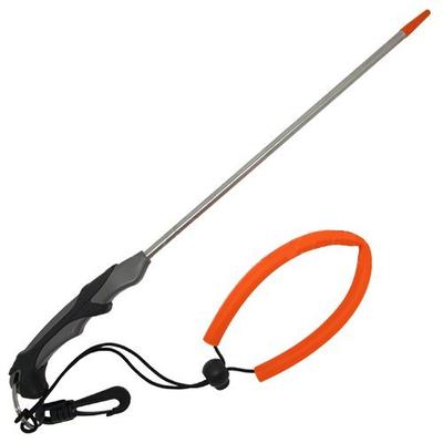 Scuba Choice 13-3/4" Stainless Steel Lobster Tickle Stick with Clip and Lanyard, Gray