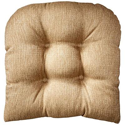 Klear Vu Gripper Non-Slip Omega Tufted Universal Chair Cushion, 17" x 17", Gold