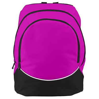 Augusta Sportswear Large Tri-Color Backpack, One Size, Power Pink/Black/White
