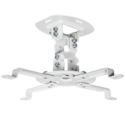 VIVO Universal Adjustable White Ceiling Projector/Projection Mount Extending Arms Mounting Bracket (