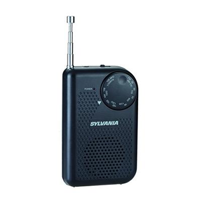 Portable AM/FM Pocket Radio With Built-In Speaker, Black