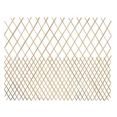 Master Garden Products Peeled Willow Top Open Pattern Lattice Fence, 72 by 48-Inch, Light Mahogany C