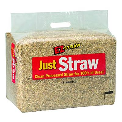 EZ-Straw Just Straw Clean Processed Straw - Multi Purpose - Small Bale (1 cubic foot)