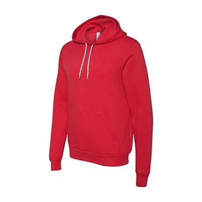 Bella + Canvas Unisex Poly-Cotton Fleece Pullover Hoodie (Red) (L)