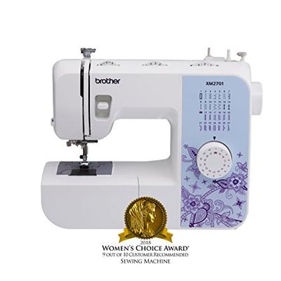 Brother Sewing Machine, XM2701, Lightweight Sewing Machine with 27 Stitches, 1-Step Auto-Size Button
