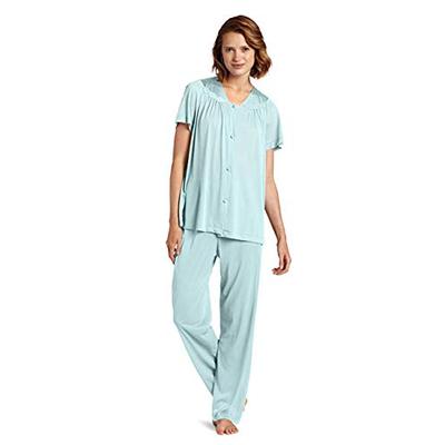 Exquisite Form Women's Colortura Short Sleeve Pajama,Azure Mist,1x