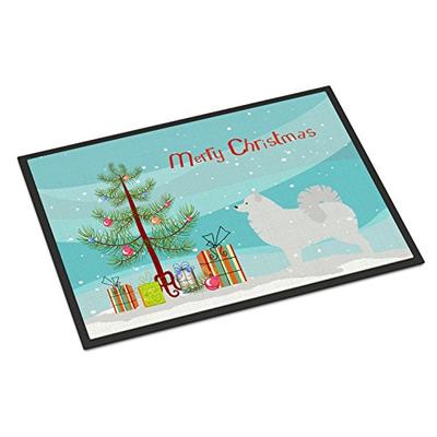 Caroline's Treasures BB2977JMAT Samoyed Merry Christmas Tree Indoor or Outdoor Mat 24x36, 24H X 36W,