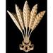 Alston Inc. Wheat Ear 6 1/2"H x 5"W x 1/2"D Onlay Scroll Wood in Brown | 6.5 H x 5 W x 0.5 D in | Wayfair 2042