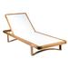 OASIQ Limited 300 83.15" Long Reclining Teak Single Chaise Wood/Metal/Solid Wood in Brown/White | 11 H x 31.5 W x 82.75 D in | Outdoor Furniture | Wayfair