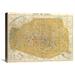 Global Gallery Gilded Map of Paris by Joannoo Graphic Art on Wrapped Canvas in Yellow | 18 H x 24 W x 1.5 D in | Wayfair GCS-459227-1824-144