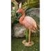 Hi-Line Gift Ltd. Flamingo Standing Statue in Pink | 11.22 H x 4.13 W x 7.68 D in | Wayfair 87687-B