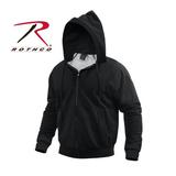 Rothco Thermal Lined Zipper Hoodie, Black, Small screenshot. Activewear directory of Clothing & Accessories.