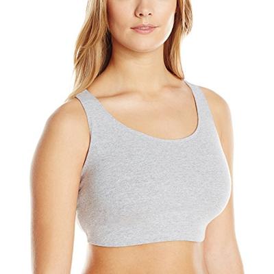 Leading Lady Women's Plus-Size Light Impact Sports Bra, Heather Gray, 56Bc/D