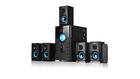 beFree Sound 5.1 Channel Surround Sound Bluetooth Speaker System- Blue