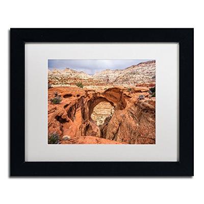 Cassidy Arch White Matte Artwork by Pierre Leclerc, 11 by 14-Inch, Black Frame