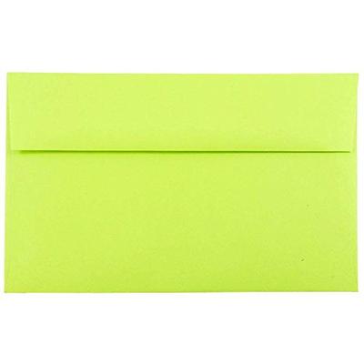 JAM PAPER A10 Colored Invitation Envelopes - 6 x 9 1/2 - Ultra Lime Green - Bulk 250/Box