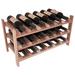 Red Barrel Studio® Karnes 18 Bottle Tabletop Wine Bottle Rack Wood/Solid Wood in White/Brown | 14.25 H x 26 W x 12.125 D in | Wayfair