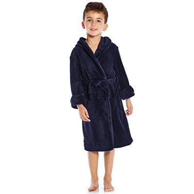 Leveret Kids Fleece Sleep Robe Navy Size 8 Years