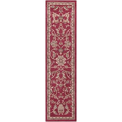 Jabari Red Traditional Area Rug 3' x 7'2"