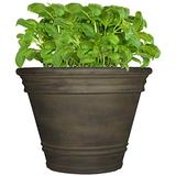 Sunnydaze Franklin Flower Pot Planter, Outdoor/Indoor Unbreakable Polyresin, UV-Resistant Sable Fini screenshot. Outdoor Decor directory of Home & Garden.