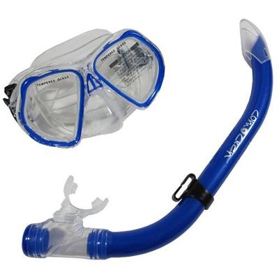 Scuba Choice Comocean Youth Kids Blue Silicone Snorkeling Mask and Snorkel Set