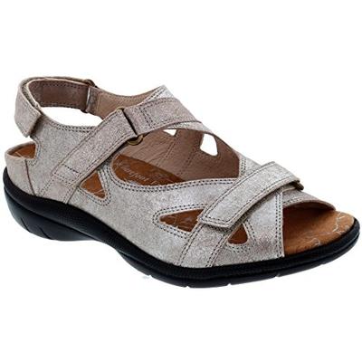 Drew Shoe Lagoon Women's Therapeutic Diabetic Extra Depth Sandal: Champagne/Metallic 8 Medium (B) Ve