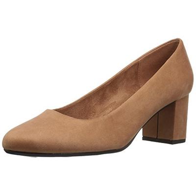 Easy Street Women's Proper Dress Pump, Sand Super Suede, 7.5 M US