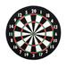 CLASSIC OLD ENGLISH STYLE 18 INCH DOUBLE SIDED DARTBOARD + 6 BRASS DARTS