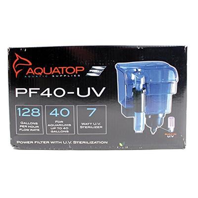 AQUATOP AQUATIC SUPPLIES Hang On Filter with Uv Sterilizer 40 Gallon