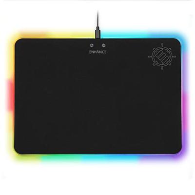 ENHANCE Large LED Gaming Mouse Pad with Soft Fabric Surface - Hard Mouse Mat with 7 RGB Colors & 2 L