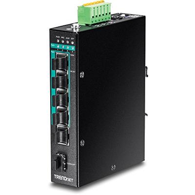 TRENDnet 6-Port Hardened Industrial Gigabit PoE+ Layer 2 Managed DIN-Rail Switch, IP30 Rated, 120 W