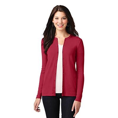 Port Authority Women's Concept Stretch Button Front Cardigan 3XL Rich Red