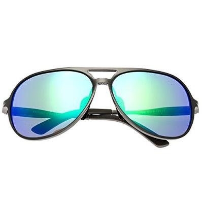 Breed Earhart Aluminium Sunglasses - Gunmetal/Blue-Green
