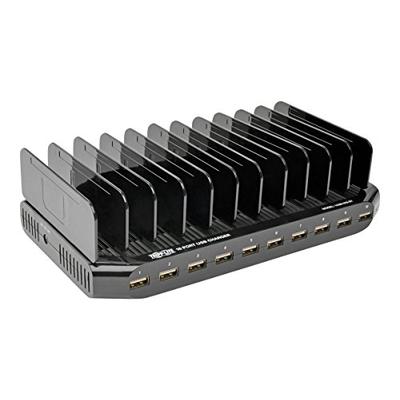 TRIPP LITE 10-Port USB Charging Station Dock with Storage Slots for Tablet iPhone iPad & Laptops (U2