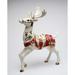 The Holiday Aisle® Stranger Christmas Deer Standing Figurine Ceramic in Red/White/Yellow | 13.75 H x 5 W x 10.13 D in | Wayfair