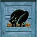The Holiday Aisle® Trick or Treat Wooden Door Mural Wood in Black/Brown/Yellow | 24 H x 18 W x 0.25 D in | Wayfair CBDE3E59298A4F46A1808DD8CC16577E