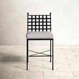 Birch Lane™ Lucier 32" Patio Bar Stool in Black/Gray/White | 44 H x 20 W x 19 D in | Wayfair 3201-7B-5492