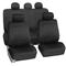FH Group FB083BLACK115 Full Set Seat Cover (Neoprene Waterproof Airbag Compatible and Split Bench Bl