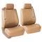 FH Group PU309TAN102 Tan Front PU Leather Seat Cover, Set of 2 (Set Built in Seat Belt Compatible Ai