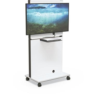 Balt Media Space Mobile Flat Panel TV Cart, White, 70" H x 34.1" W x 21.8" d (27809)