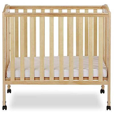 Dream On Me 3 in 1 Portable Folding Stationary Side Crib, Natural