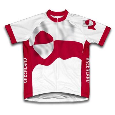 ScudoPro Greenland Flag Short Sleeve Cycling Jersey for Women - Size L