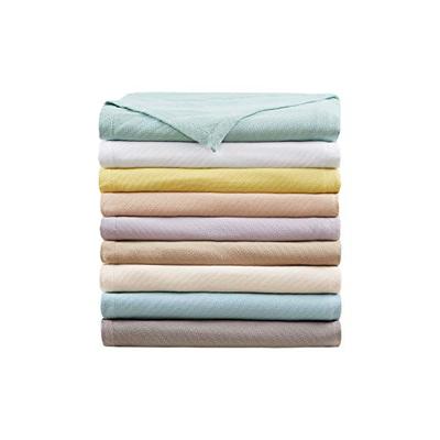 Madison Park Liquid Cotton Luxury Blanket Grey 108x90 King Size Premium Soft Cozy 100% Ring Spun Cot